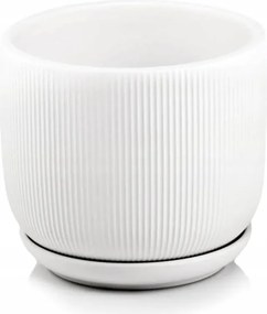 Virágtartó fehér nagy virágtartó állvánnyal 17 cm