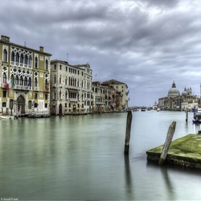 Poszter 20x20cm Grand Canal és régi épületek, Assaf Frank