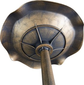 Outsunny Madárfürdő, Madáretető Lótuszlevél Formájú Medencében, dim. Ø 50 x 71H cm Polipropilén Antik Bronz | Aosom