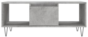 Betonszürke szerelt fa dohányzóasztal 90x50x36,5 cm