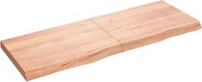 vidaXL világosbarna kezelt tömör tölgyfa asztallap 140x50x(2-6) cm
