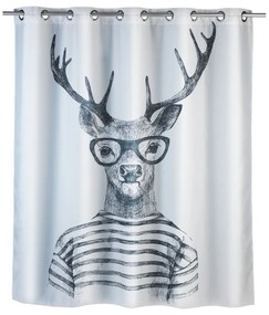 Mr. Deer fehér penészálló zuhanyfüggöny, 180 x 200 cm - Wenko
