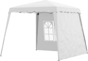 Outsunny Összecsukható Kertiszín 2,4 x 2,4 m Oldalfallal Magasságállítható Party Sátor UV Védelemmel | Aosom