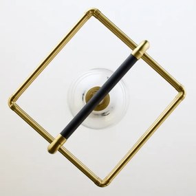 Jupiter 2028 - Csillár zsinóron FIORI 1xG9/10W/230V fekete/arany/átlátszó