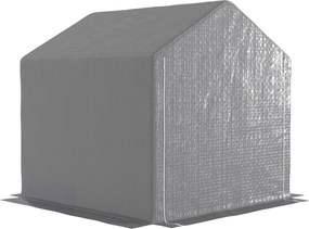Outsunny Kert Shed 2 x 2 x 2 m Kültéri Kerékpár Menedék Galvanizált Acél Váz, Vízálló és UV-ellenálló, Tároló Sátor Kerékpárhoz, Motorkerékpárokhoz, S