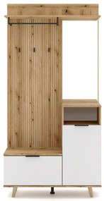 Nordic C előszoba bútor, Evoke tölgy / Tabilla / fehér színben