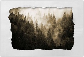 Poszterek 60x40 Tájkép Szépia Hegyek Köd