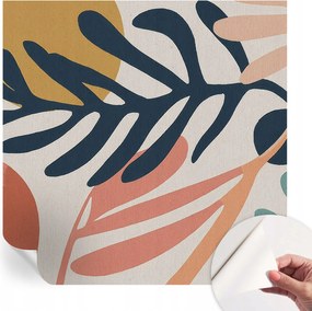 Mosható öntapadós fotótapéta étkezőbe Leveles minták 250x250 cm