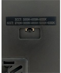 LED mennyezeti lámpa LED/40W/230V 3000/4000/6500K 50x50 cm fekete