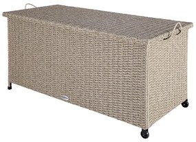 Casaria® Tárolódoboz 122cm x 56cm x 61cm - krém kerekekkel