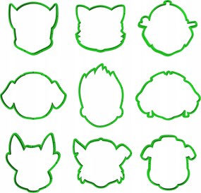 Sütemény lyukasztó formák Mancs Őrjárat XXL szett 10cm 9db