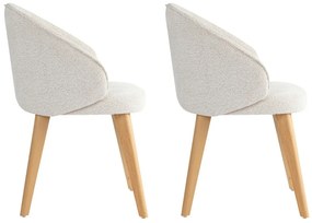 Bentley White and Light Oak étkezőszék szett, 2 db