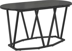 vidaXL Dohányzóasztal Fekete tölgy 80 x 40 x 40.5 cm Mérnöki fa és fém