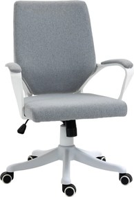 Vinsetto Forgós Irodai Szék, Dönthető Íróasztali Szék Karfákkal és Magasságban Állítható, 120 kg Teherbírású, 62x69x92-100 cm Zöld Szürke | Aosom