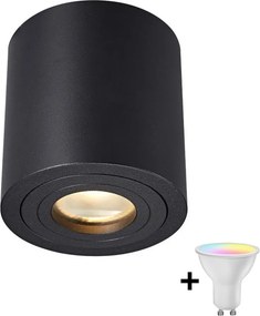 Zuma Line ACGU10-159-N - LED RGBW dimmelhető spotlámpa 1xGU10/4,8W/230V IP44 fekete+távirányító