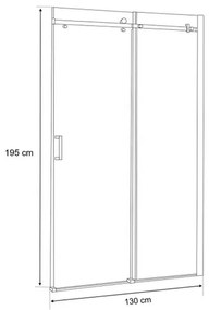 Bold 130x195 cm görgős zuhanyajtó