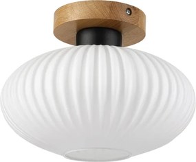 Mennyezeti lámpa HARMA WOOD 1xE27/15W/230V tölgy/fehér Ø 25 cm