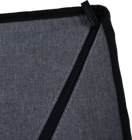 Összecsukható tároló doboz, szürke/fekete, DETER