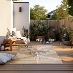 Okkersárga-krémszínű kültéri szőnyeg 80x150 cm Gemini – Elle Decoration