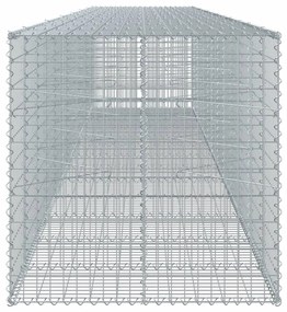 horganyzott vas gabion kosár fedéllel 650 x 100 x 100 cm