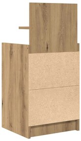 2 db kézműves tölgy éjjeliszekrények 2 fiókkal 38x34x80 cm