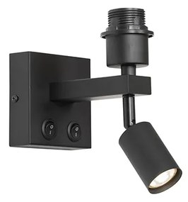 Modern fali lámpa fekete olvasólámpával - Brescia