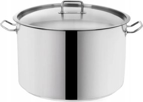 Prémium Acél fazék nagy konyhai főzéshez fedővel 40cm 30L