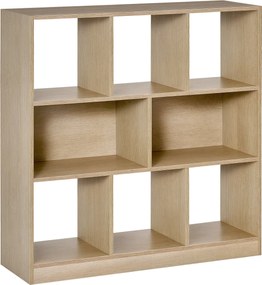 HOMCOM 3-Szintes Könyvespolc Tárolópolc Iroda Kialakításához Tölgy 97.5 x 30 x 100 cm | Aosom