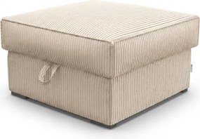 Krém színű SMART COSARO tároló puff 65x65 cm