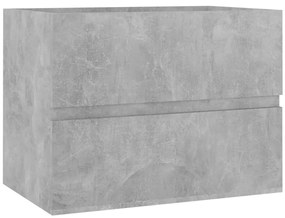Betonszürke szerelt fa mosdószekrény 60 x 38,5 x 45 cm