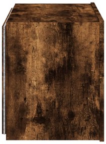 füstös tölgy színű fali TV-szekrény LED-ekkel 60x35x41 cm
