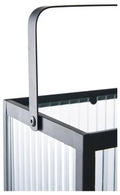 Almonte dekorációs lámpás, fémből/üvegből, fekete