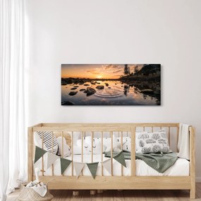 A vízfelület képe naplementekor (120x50 cm)