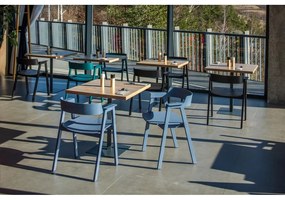 Kék tölgyfa karfás étkezőszék Flip – Gazzda