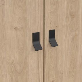 Natúr színű ruhásszekrény tölgyfa dekorral 150x200 cm Ry – Tvilum