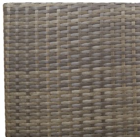 Összecsukható Kerti Székek Párnákkal 2 db Szürke Poly Rattan
