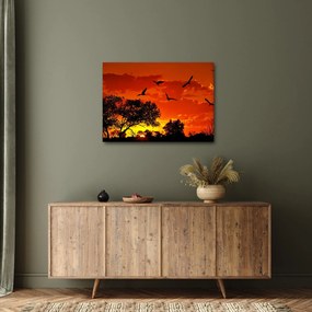 Madarak képe naplementekor (70x50 cm)