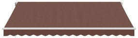 barna kézzel kihúzható LED-es napellenző 400 x 300 cm
