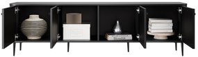 Vesper 4D TV-szekrény 187 cm - fekete / arany lábak