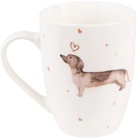 Tacskós porcelán bögre 300 ml Dachshund Love
