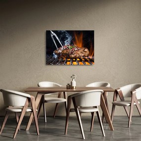 Egy sült steak képe (üvegen) (70x50 cm)