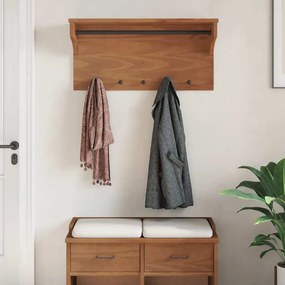 SANDNES tömör fenyőfa falra szerelt kabátállvány 87x30x42 cm
