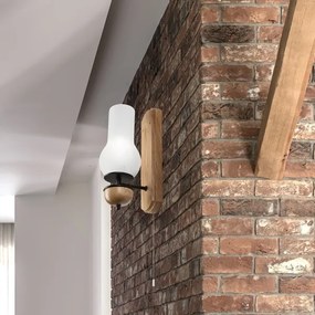 Brilagi - LED Fali lámpa COTTAGE 1xE14/40W/230V tölgy/fehér