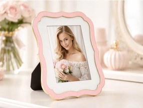Világos rózsaszín fém-üveg álló képkeret 17x22 cm Margot – Mauro Ferretti