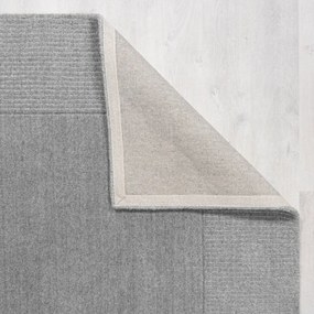 Szürkésbézs kézi szövésű gyapjú szőnyeg 160x230 cm Border – Flair Rugs