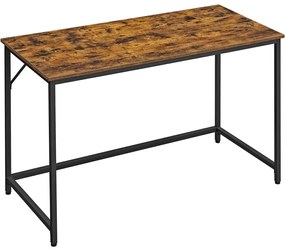 Íróasztal, számítógép asztal, rusztikus barna 120x60x75cm
