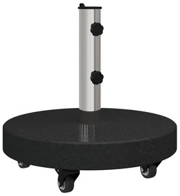 Gurulós napernyő talp Ø38/48mm oszlopokhoz - fekete gránit, 30kg-os kerek