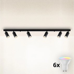 Brilagi - LED RGBW dimmelhető spotlámpa SELE DIAMANT 6xGU10/6,5W/230V Wi-Fi fekete