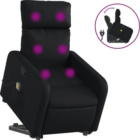 vidaXL fekete műbőr dönthető masszázs- és állófotel