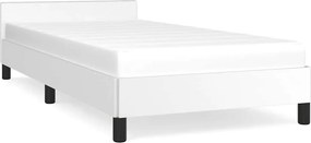 vidaXL fehér ágykeret fejtámlával matrac nélkül 80 x 200 cm
